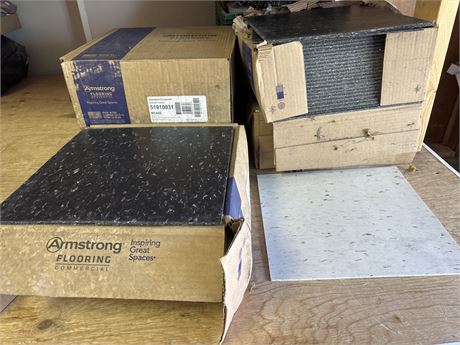 5 Boxes of Armstrong Commercial Flooring - Standard Excelon Vinyl Composition
