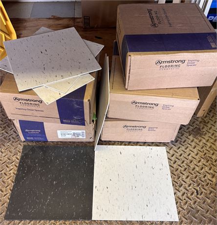 5 Boxes of Armstrong Commercial Flooring - Standard Excelon Vinyl Composition