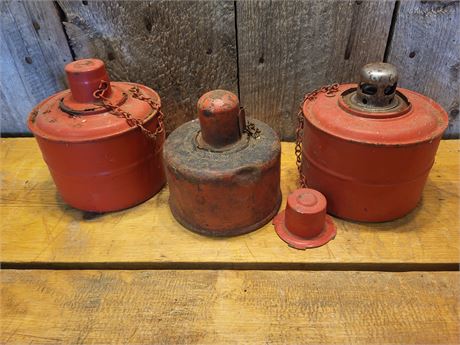 Vintage Toledo-Style Smudge Pot Kerosene Highway Flares