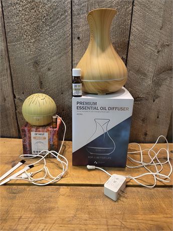 Asakuki & Oriwest Essential Oil Diffuser Bundle with Oils