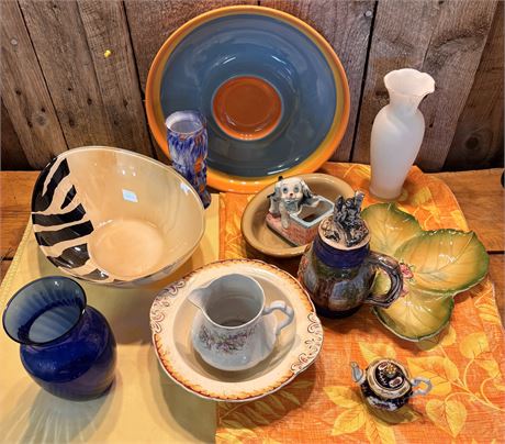 Vintage Collectible Eclectic Ceramic & Glass PCs