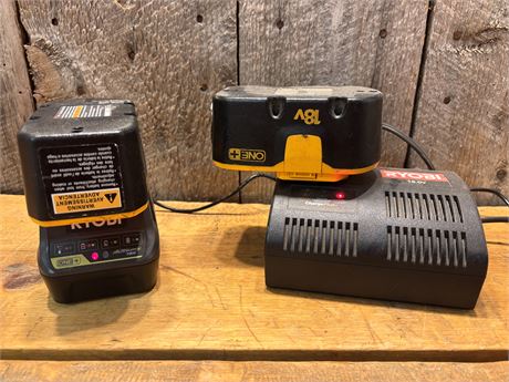 Ryobi ONE+ 18V Power Tool Batteries & ChargePlus+ Charger Set